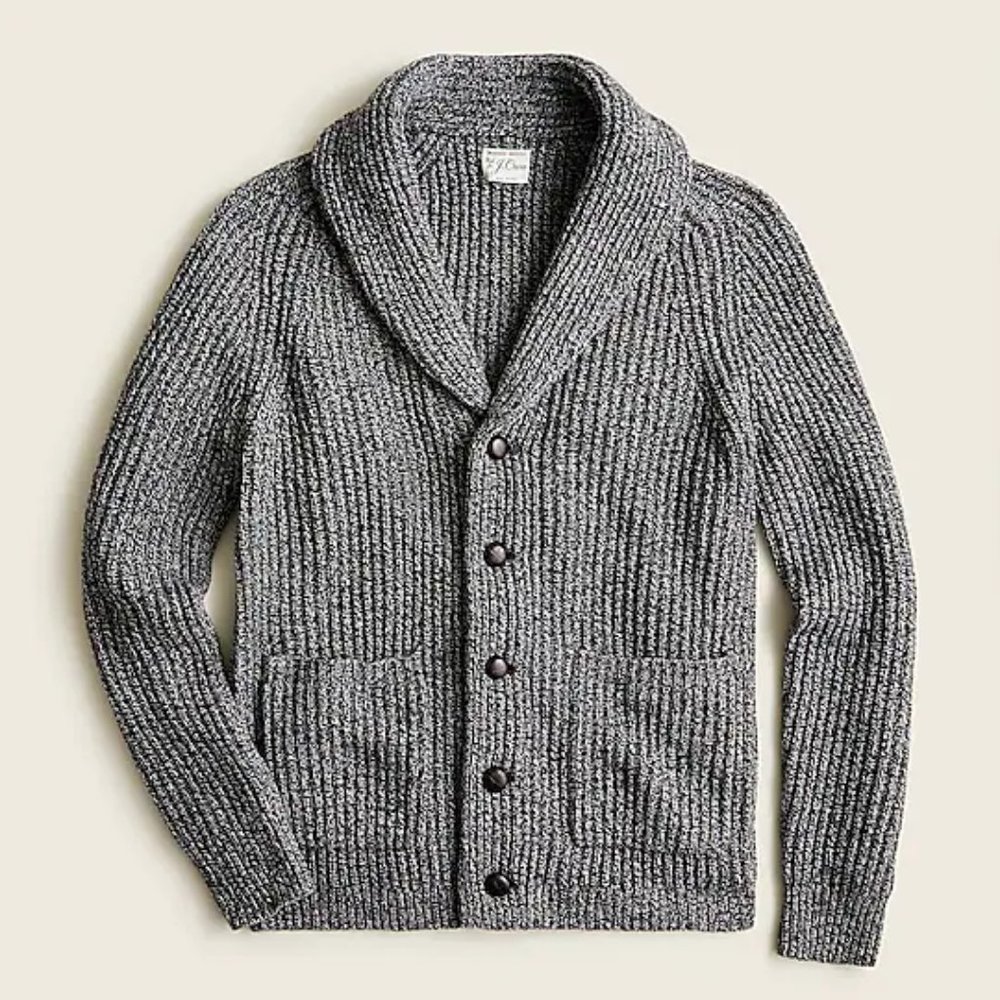 NEW: Rugged merino wool cardigan sweater